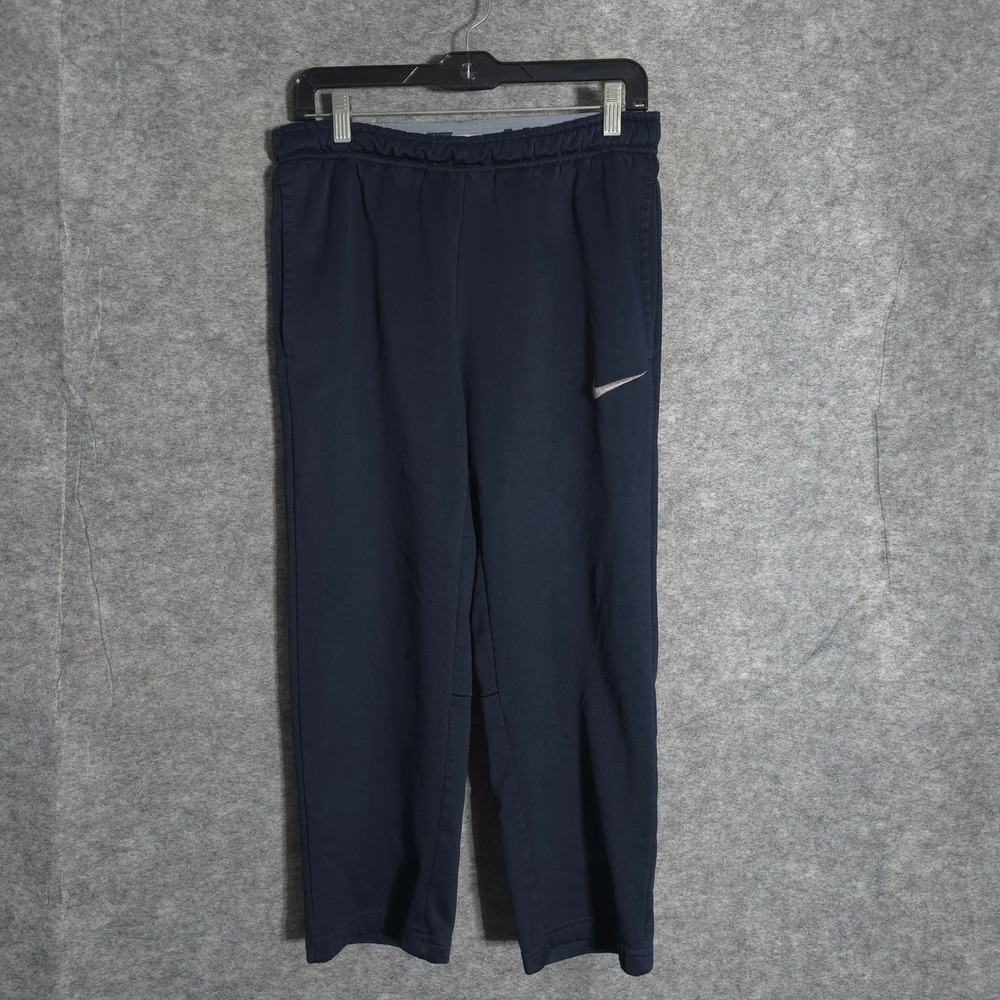 Nike Therma-FIT Sweatpants Mens Small Navy Swoosh Fleece Training Athletic Pants